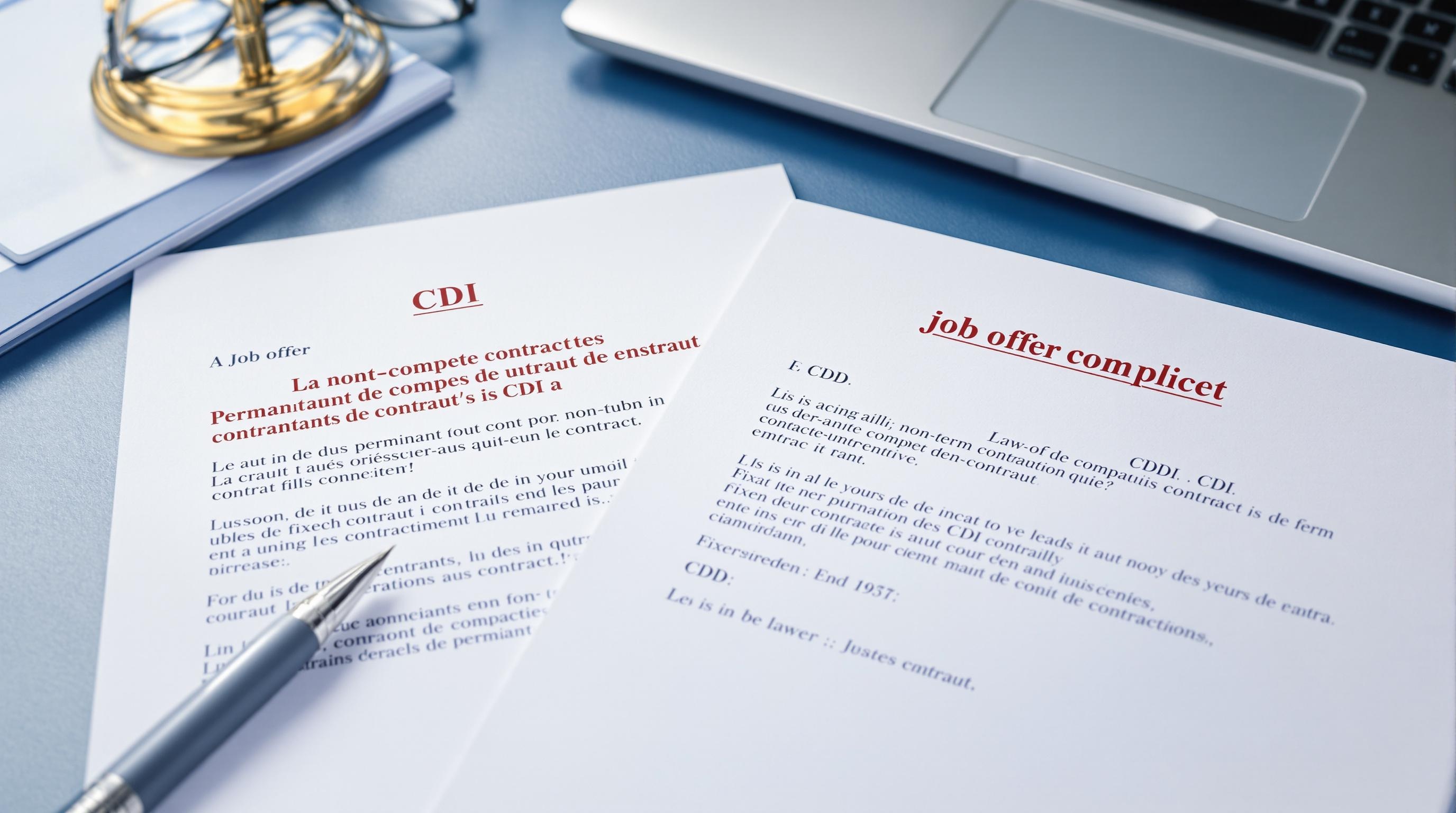 Promesses d'embauche CDI et CDD avec clauses visibles