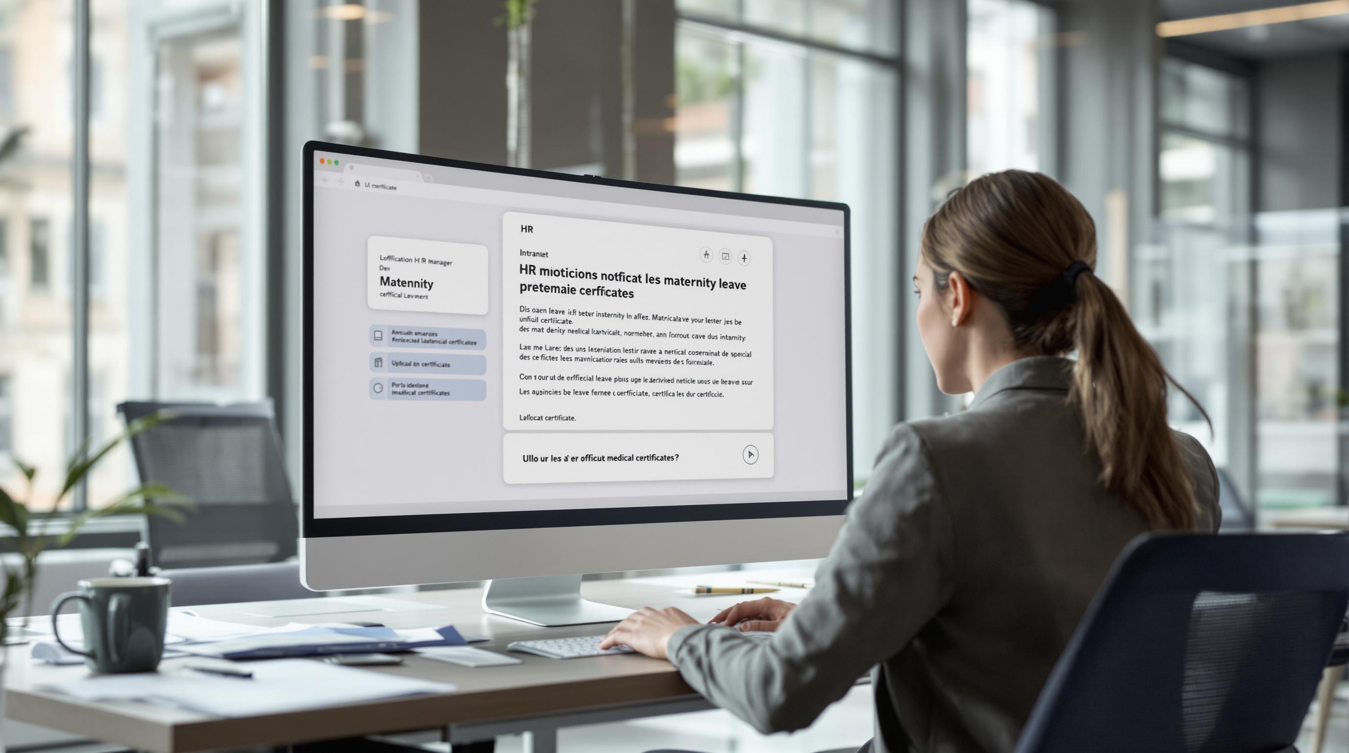 Notification digitale congé maternité employeur France
