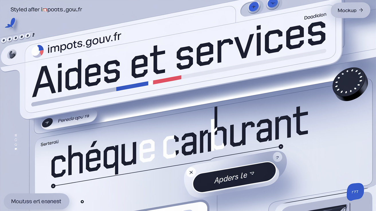 Capture d'écran du site impots.gouv.fr pour accéder aux aides comme le chèque carburant