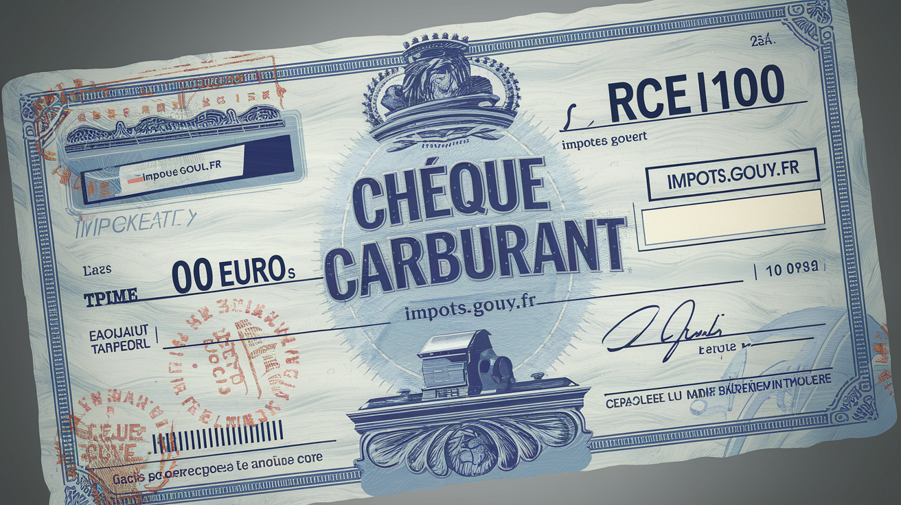 Explication du chèque carburant français avec logo impots.gouv.fr