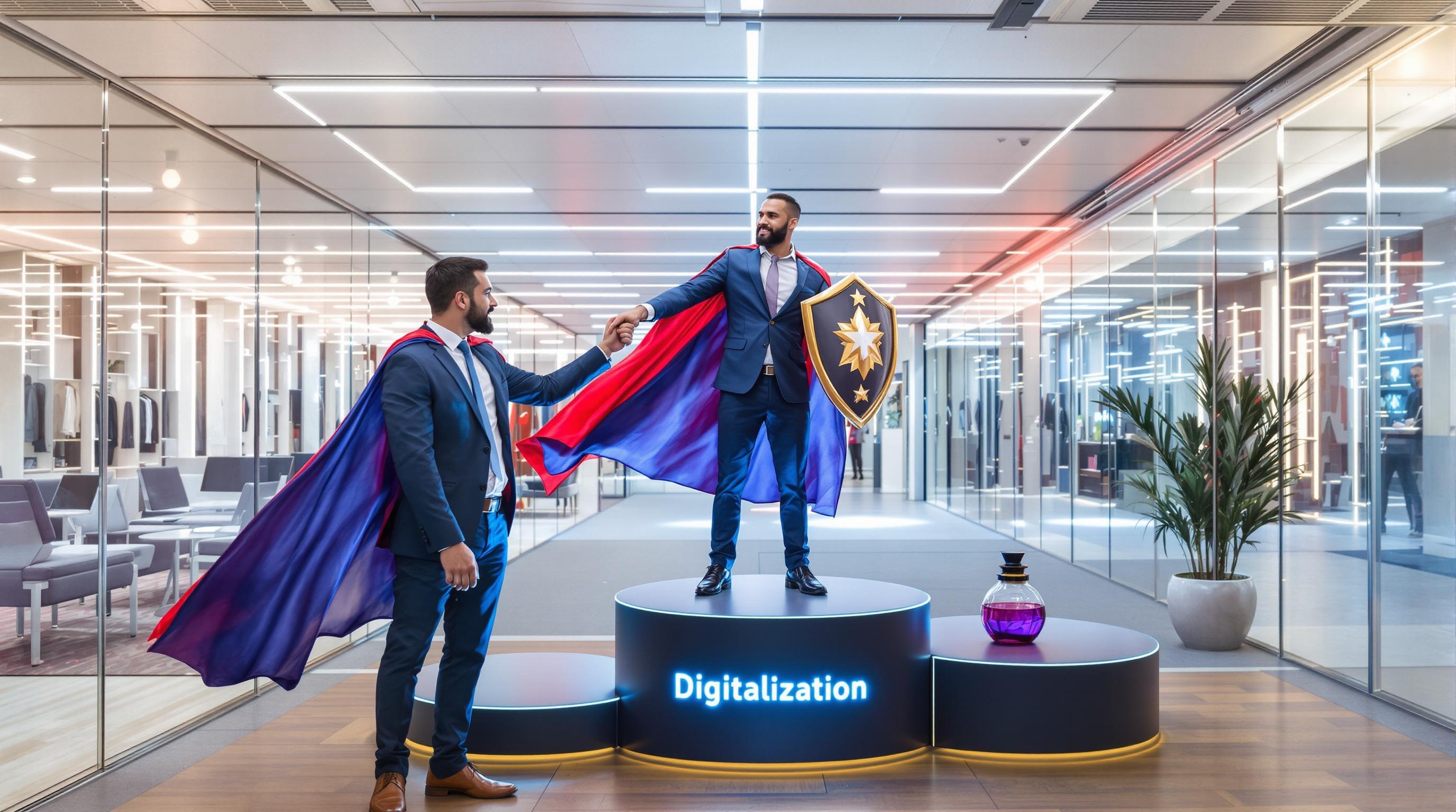 Coach tendant cape bouclier potion magique digitalisation onboarding