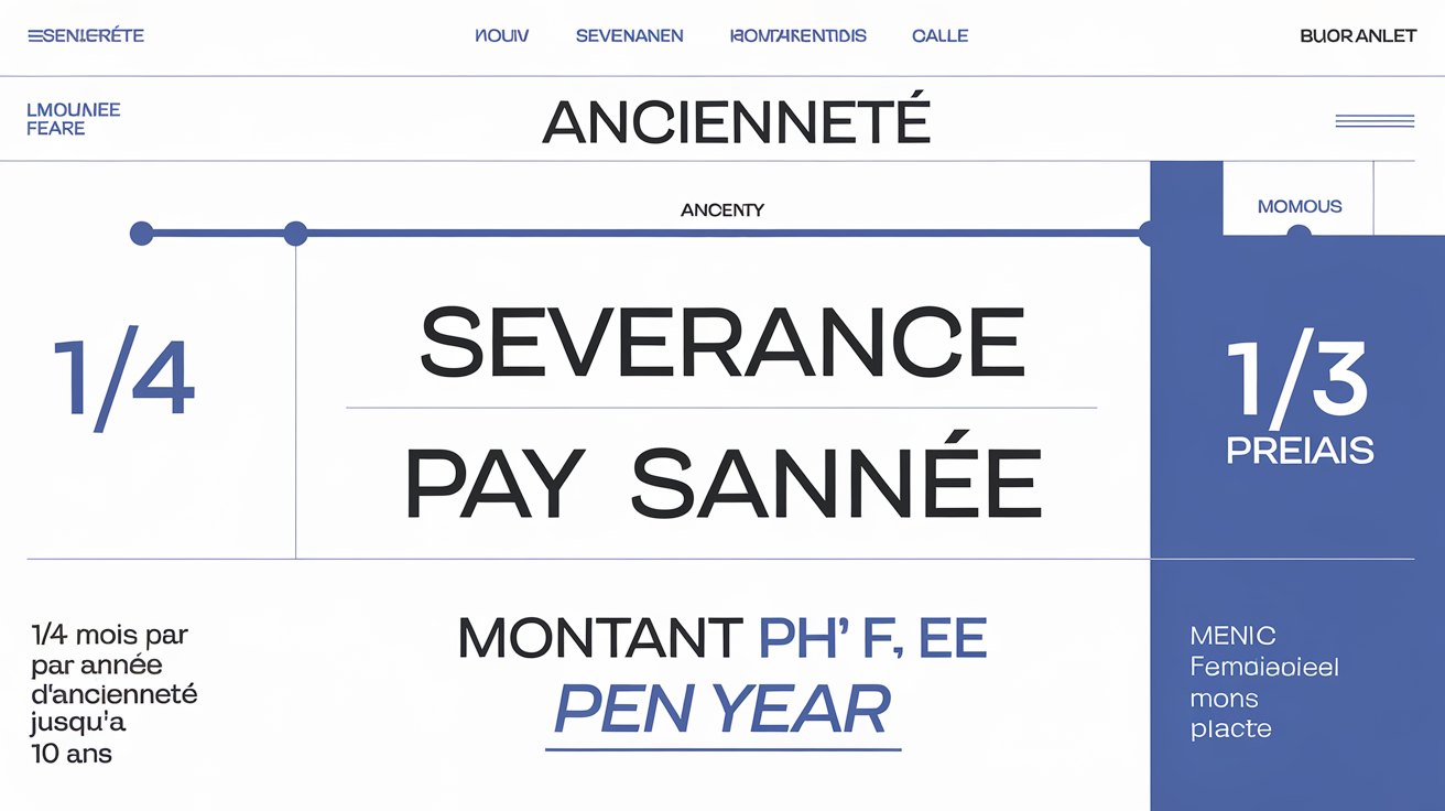 Tableau du barème légal pour l'indemnité de licenciement en France