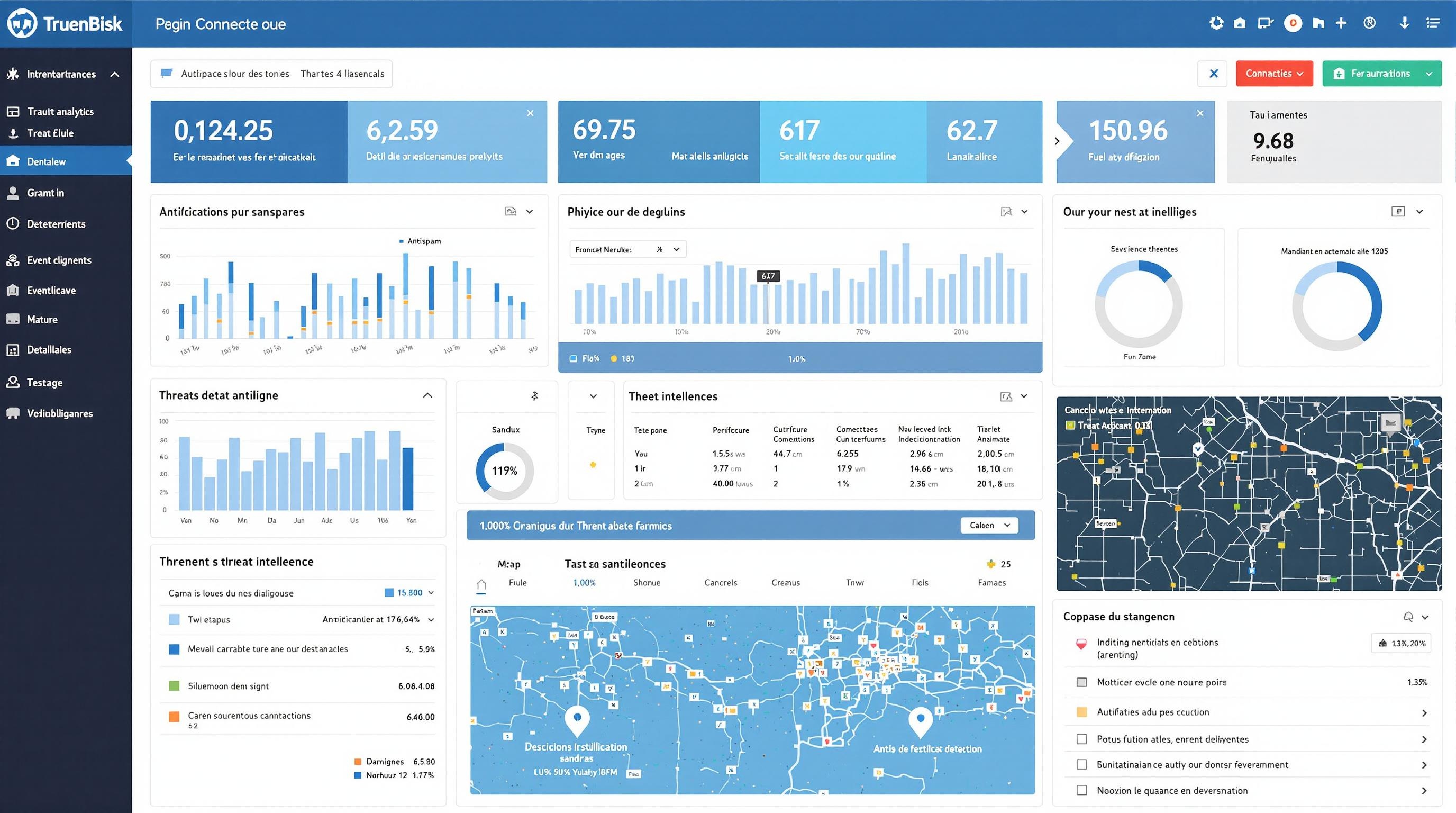 Dashboard filtrage Mailinblack Protect : stats antispam en temps réel