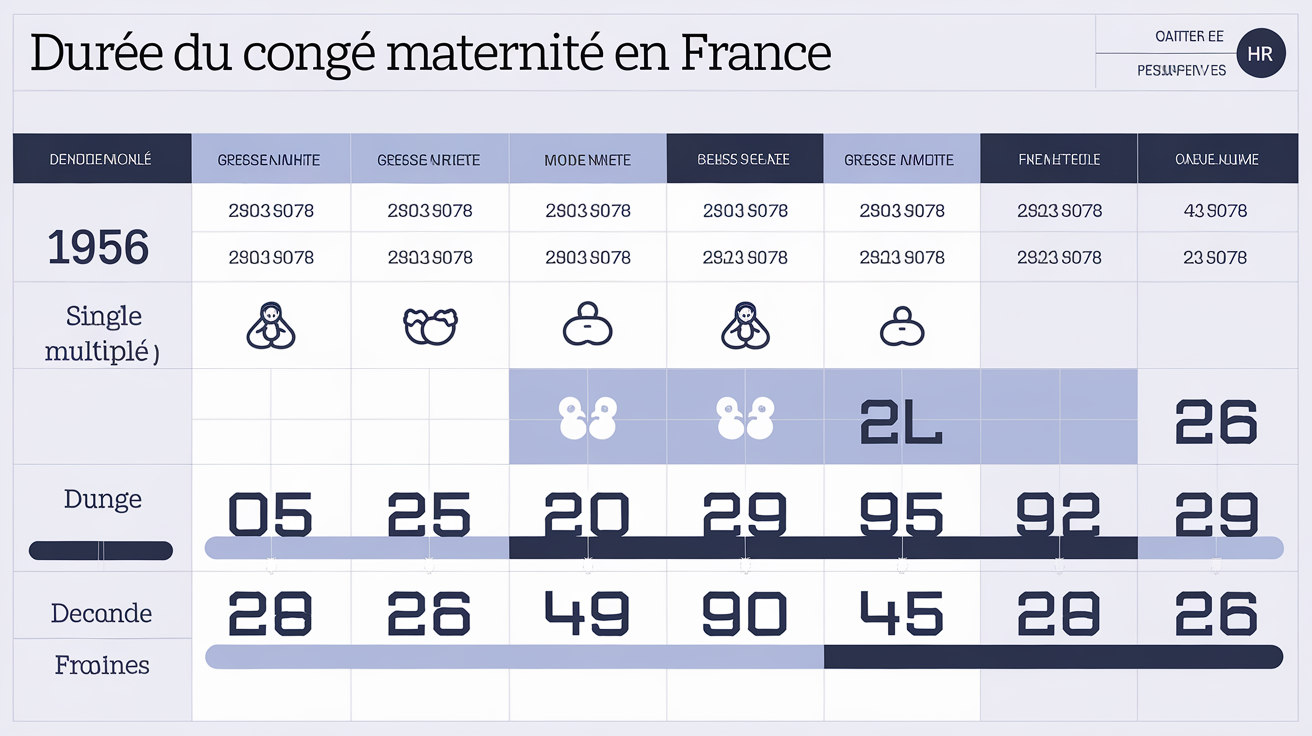 Tableau durée congé maternité France par situation