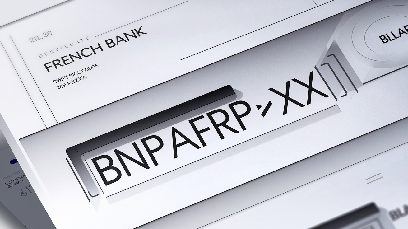 Exemple de code SWIFT/BIC sur un relevé bancaire