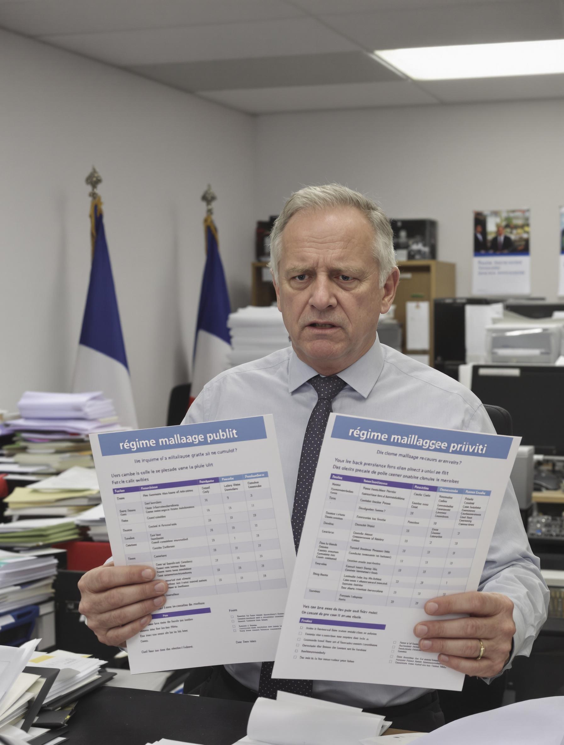 Fonctionnaire comparant régime public privé maladie