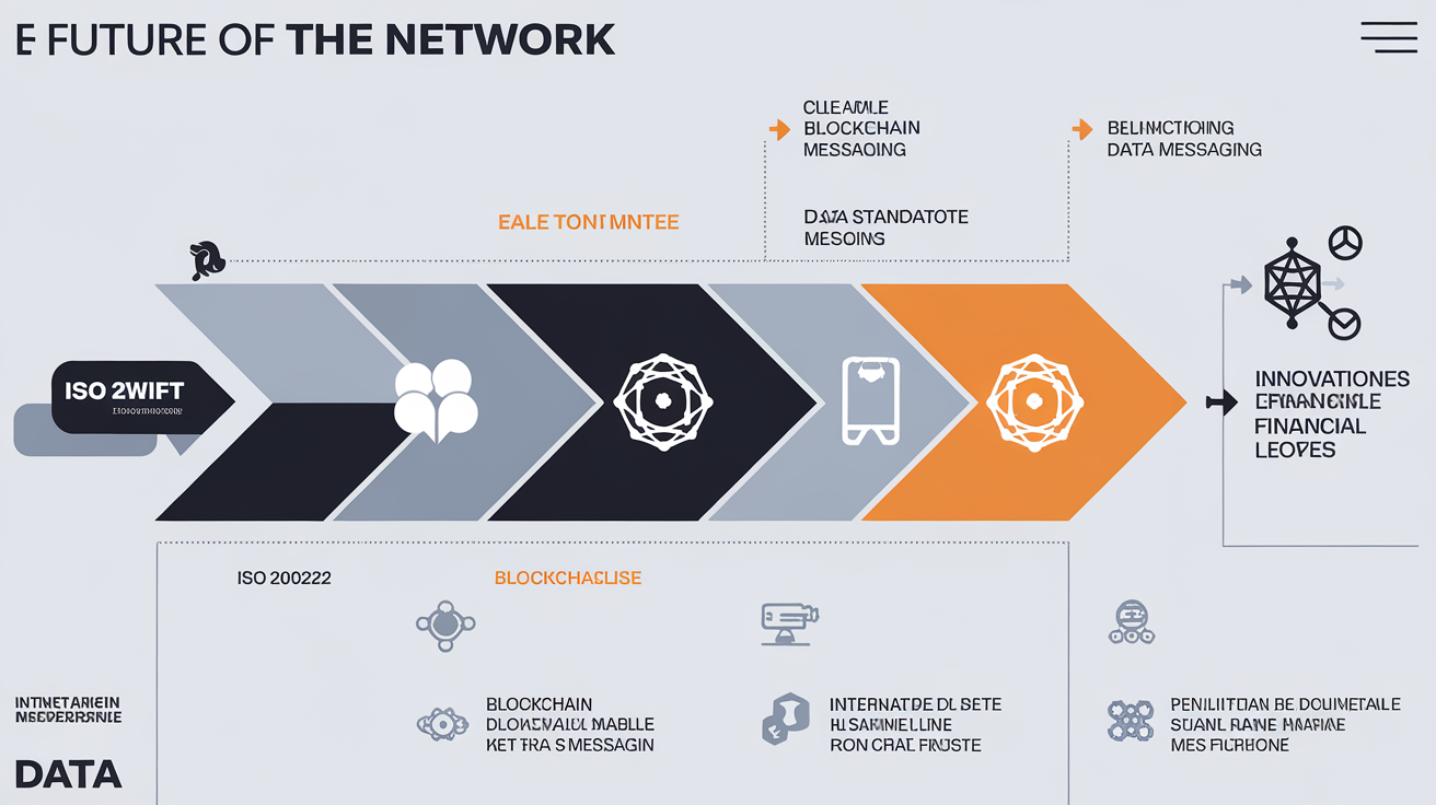 Infographie futur du réseau SWIFT ISO 20022 blockchain innovations