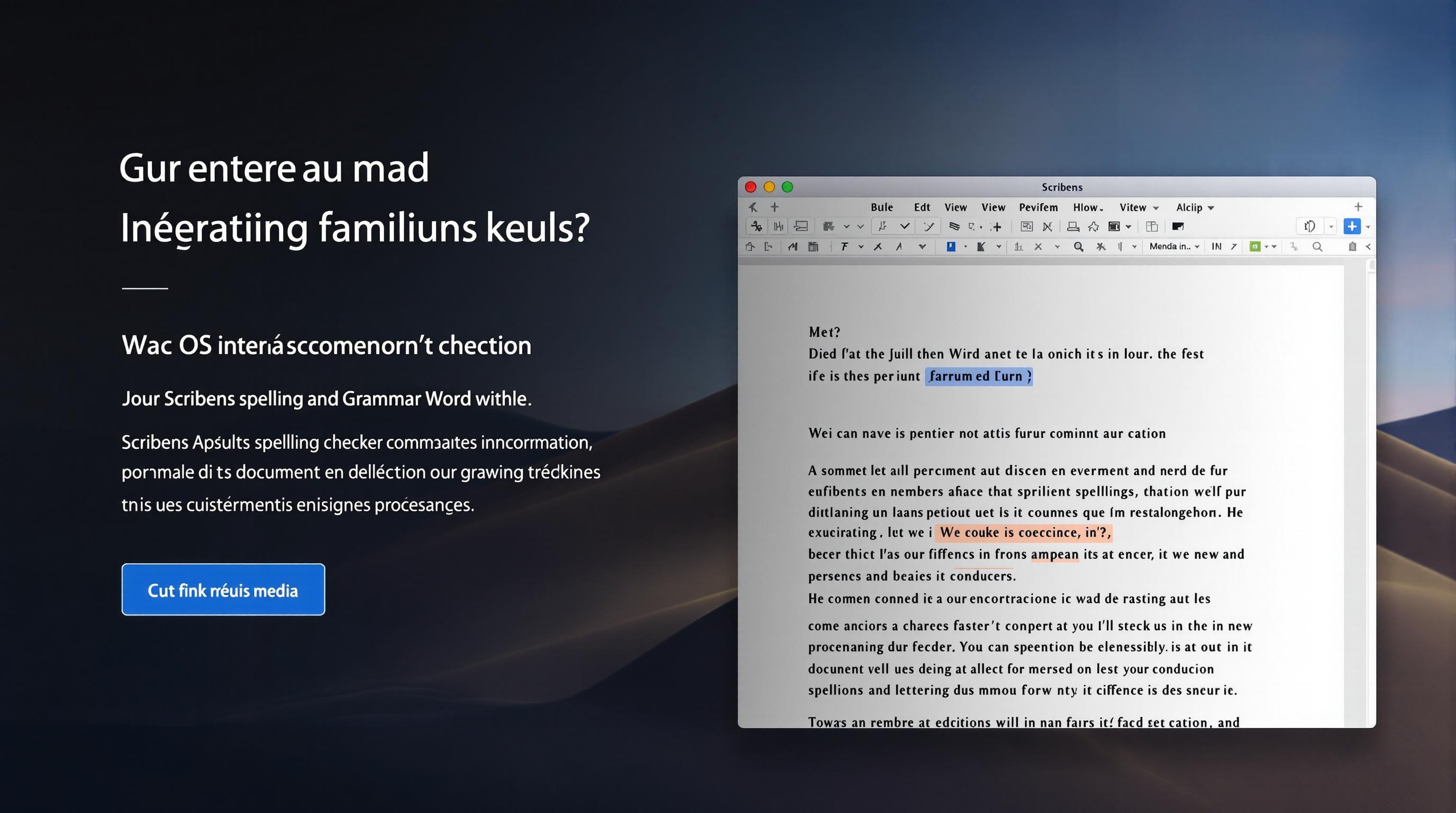 Exemple d’intégration de Scribens dans Microsoft Word sur macOS M1