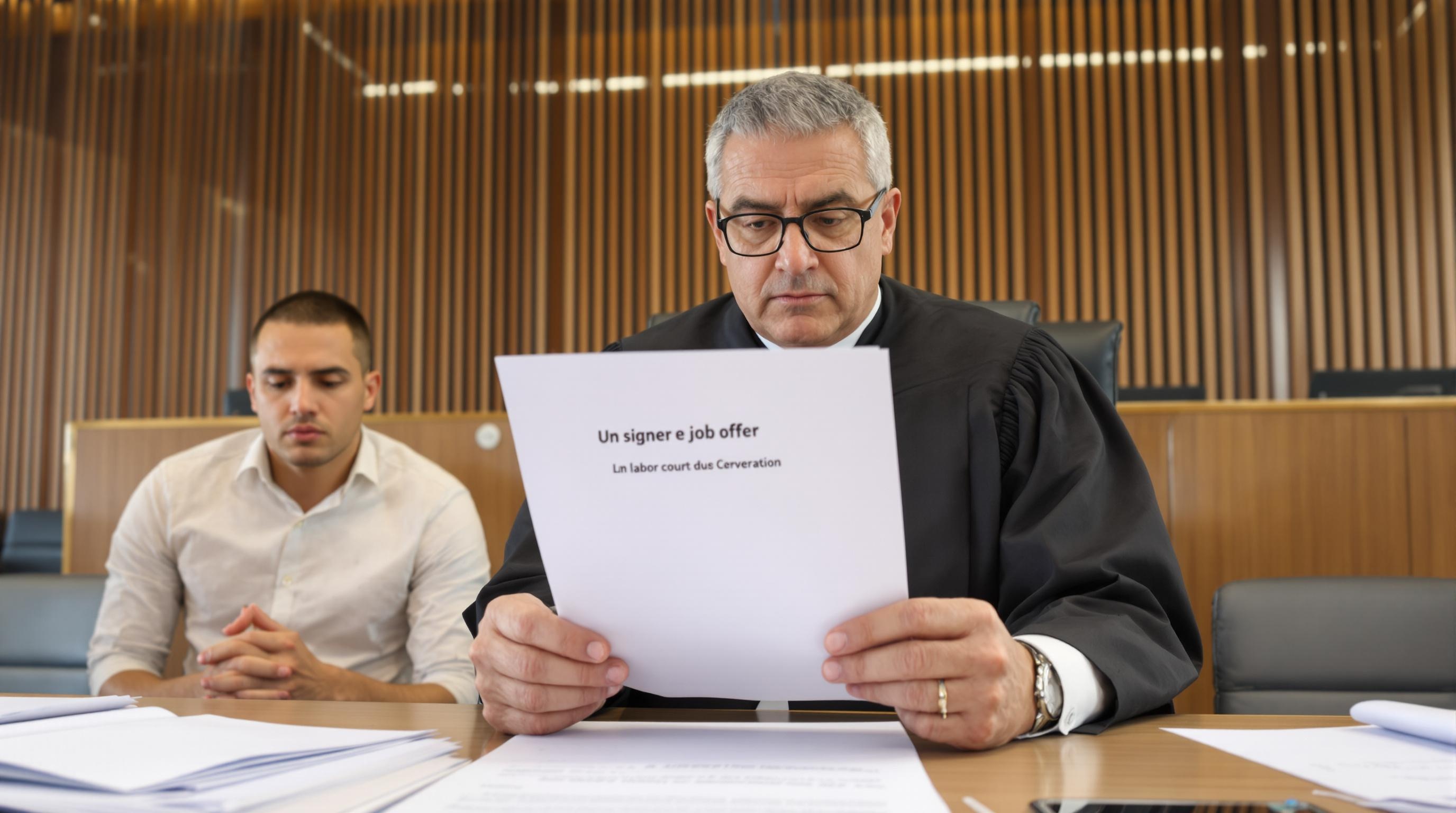 Juge conseil prud'hommes dossier promesse embauche