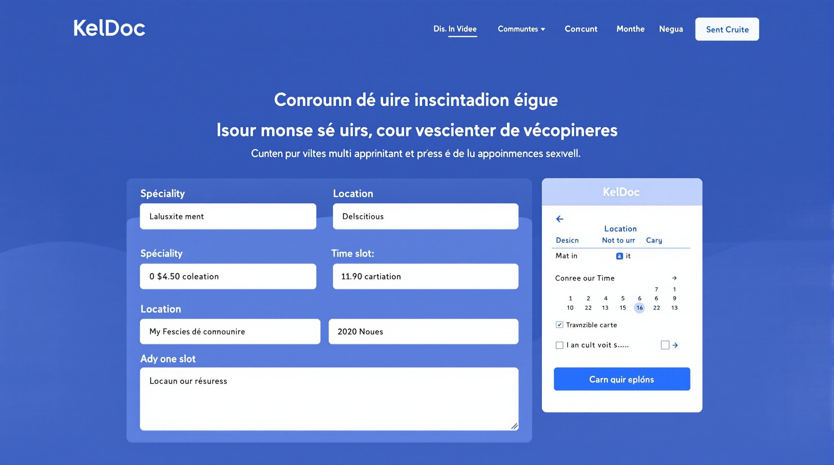 Interface de recherche multicritères sur KelDoc
