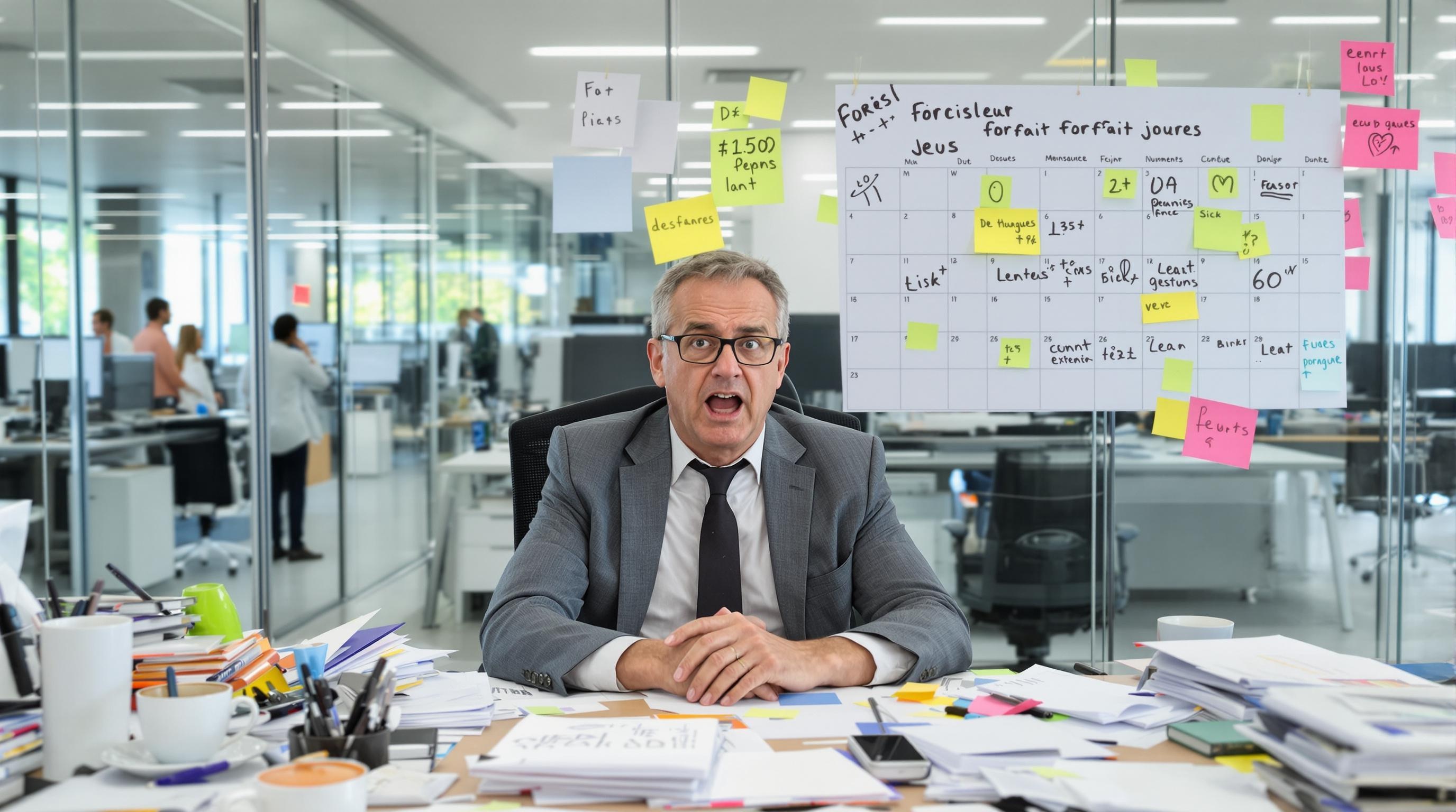 cadre forfait jours stressé calendrier arrêts maladie