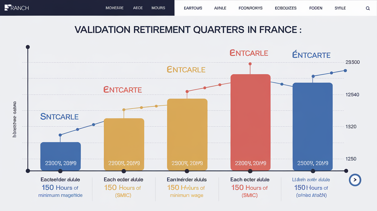 Graphique montrant la validation des trimestres selon le salaire