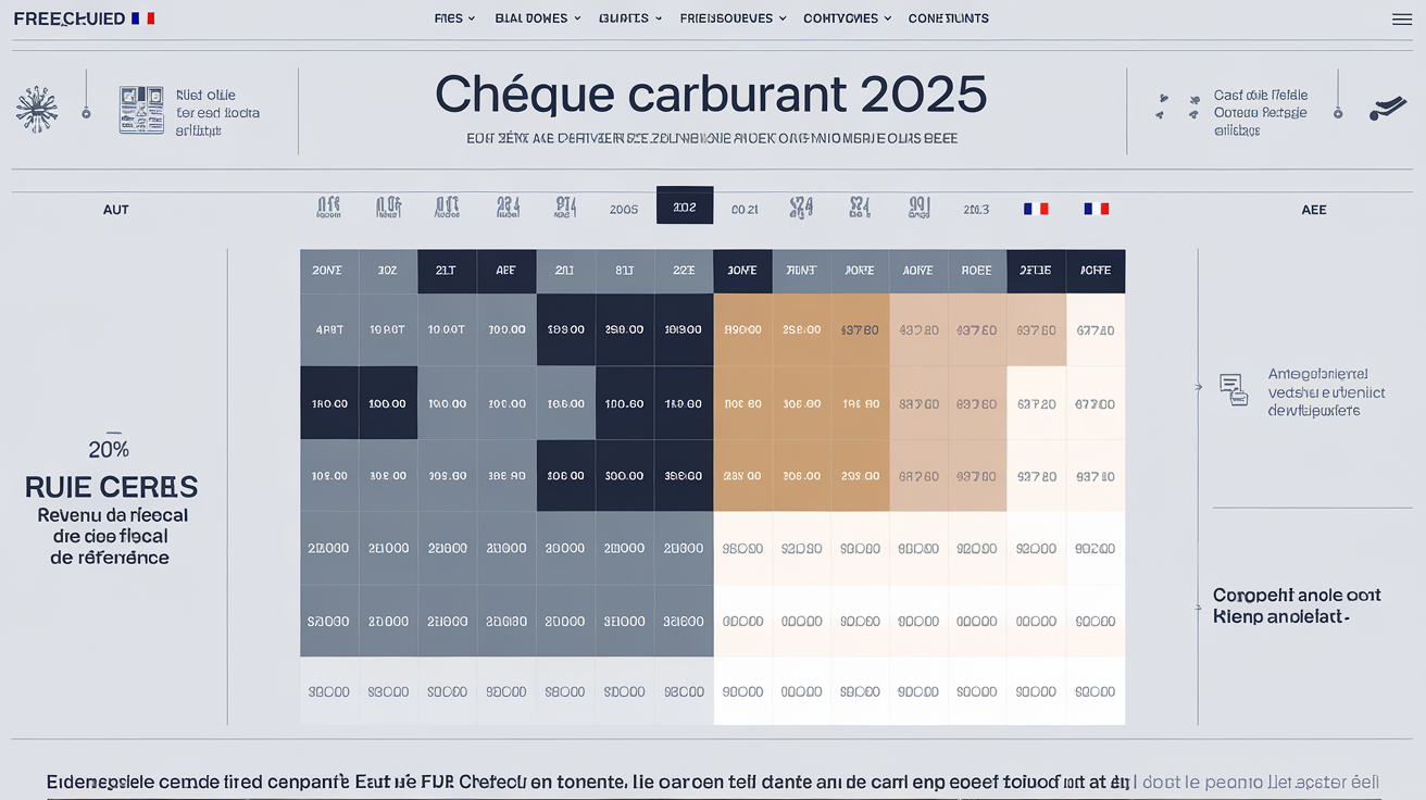 Tableau comparatif des barèmes du chèque carburant selon le RFR