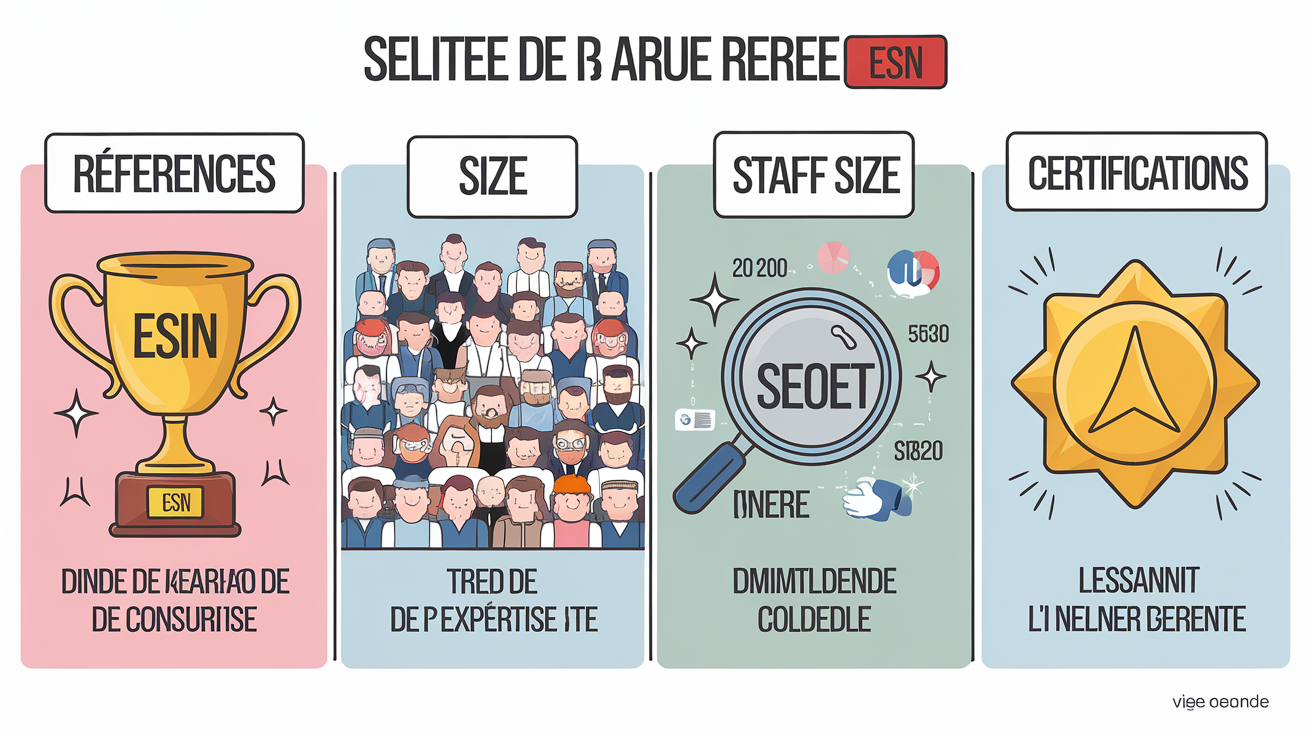 Tableau comparatif des critères pour choisir une ESN